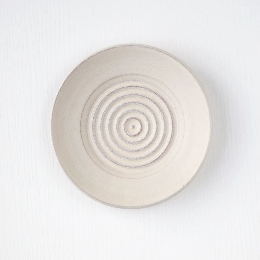 Ceramic Garlic Grater Plate Off - White Ember Collective