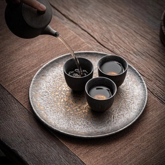 Ceramic Metallic Glaze Plate Large Ember Collective