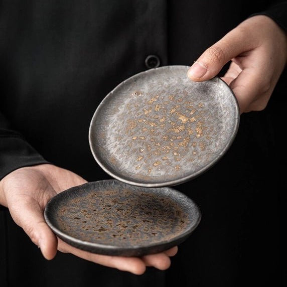 Ceramic Metallic Glaze Plate Large Ember Collective