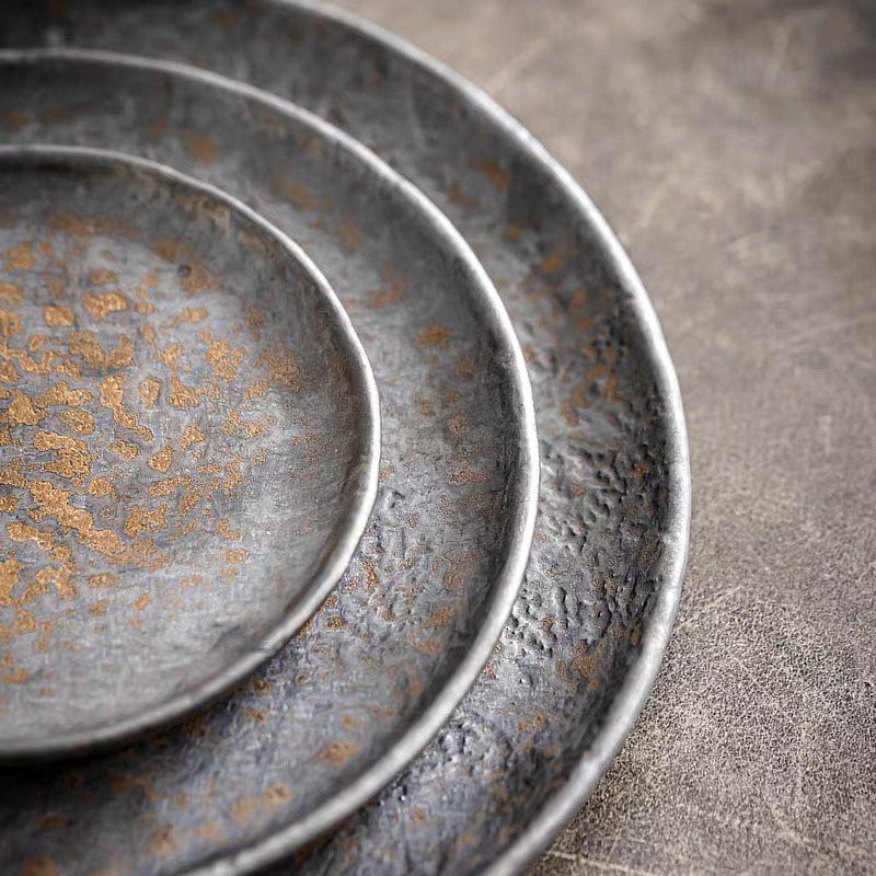 Ceramic Metallic Glaze Plate Large Ember Collective