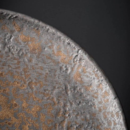 Ceramic Metallic Glaze Plate Medium Ember Collective