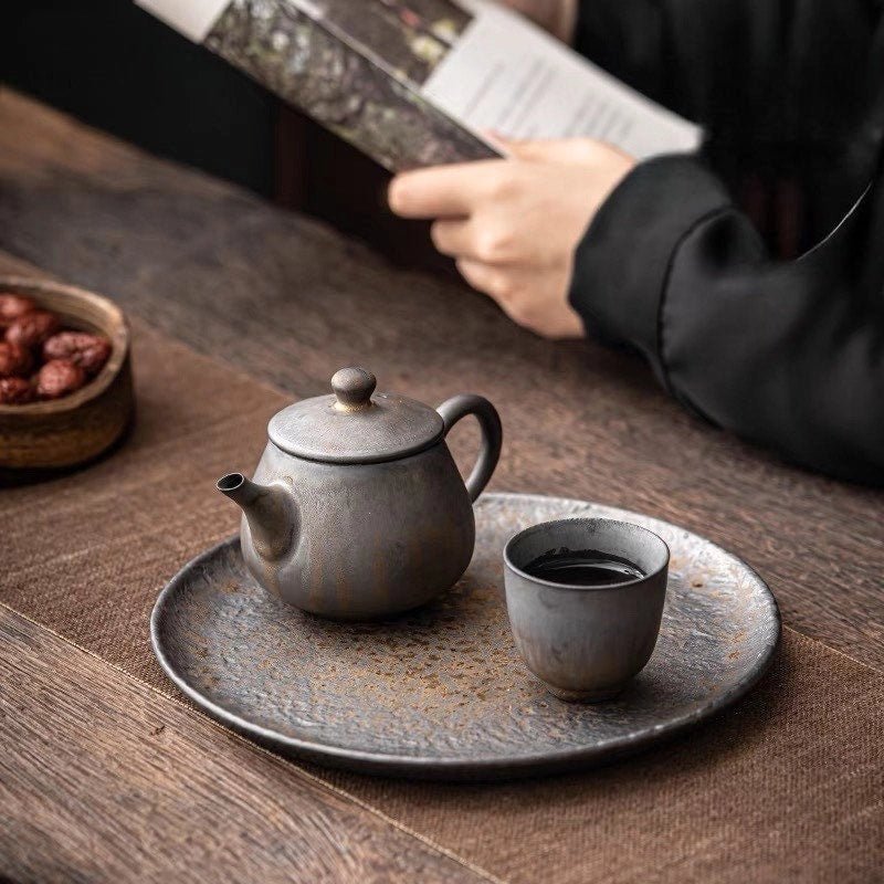 Ceramic Metallic Glaze Teapot Ember Collective