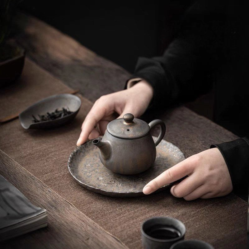 Ceramic Metallic Glaze Teapot Ember Collective