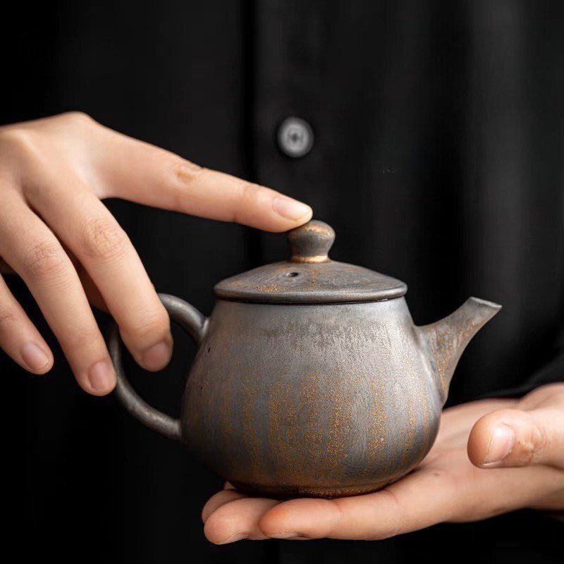 Ceramic Metallic Glaze Teapot Ember Collective