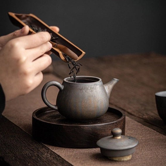 Ceramic Metallic Glaze Teapot Ember Collective