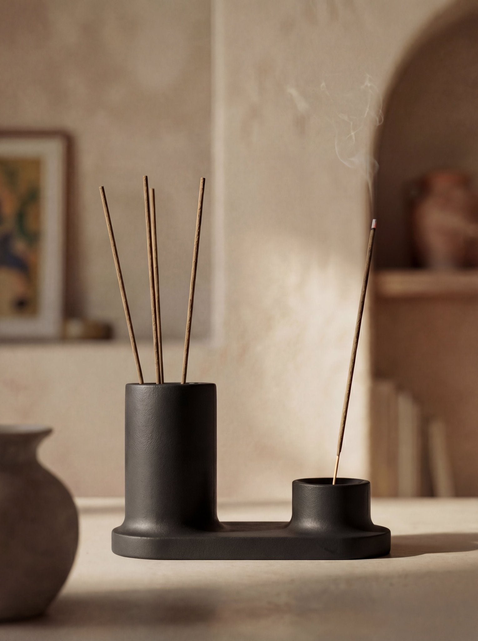 Chimney Incense Holder Black Ember Collective