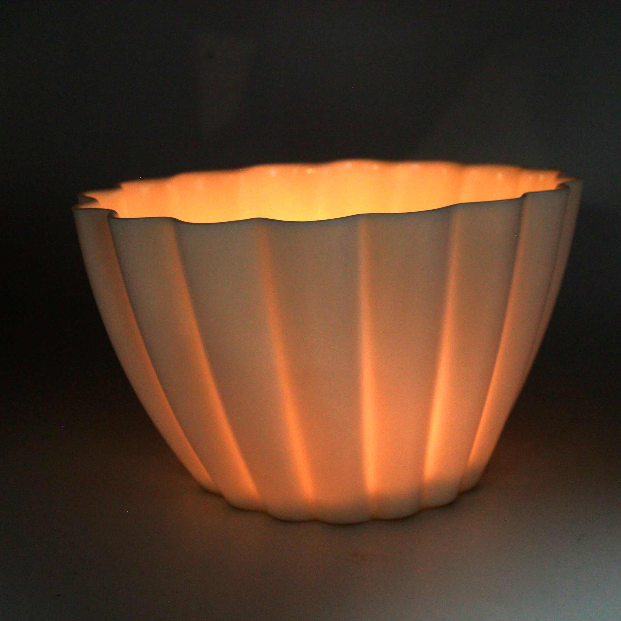 Elysian Fluted Porcelain Candle Holder Ember Collective