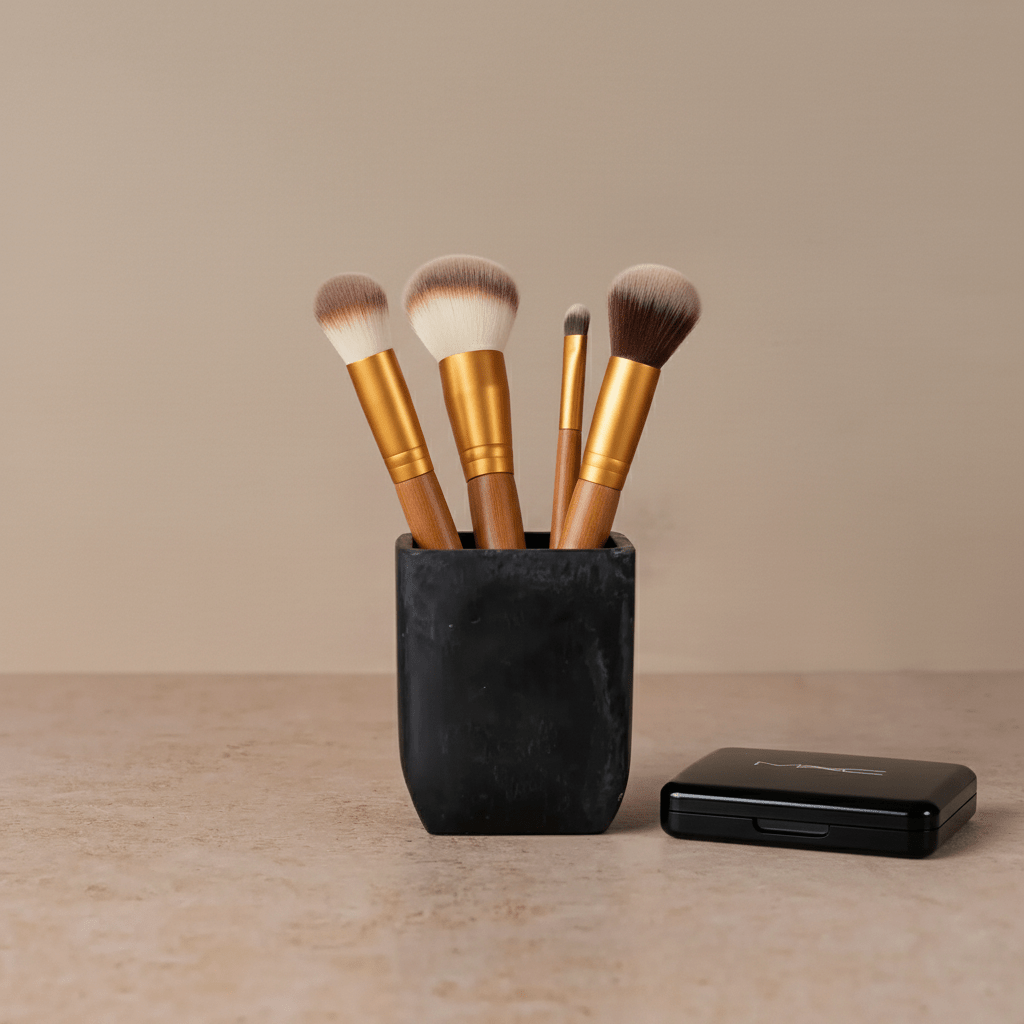 Flow Resin Brush Holder - Ash Black Ember Collective