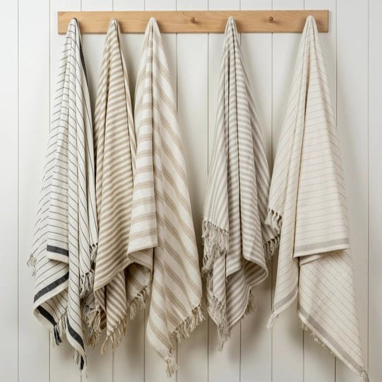 French Stripe Hammam Bath Towel Ember Collective