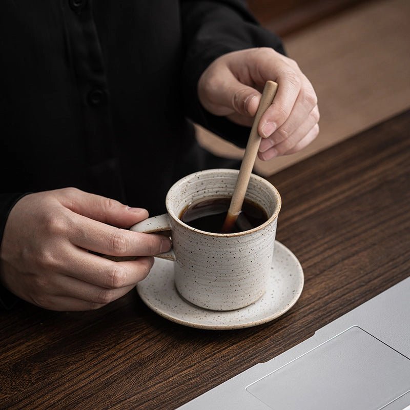Japandi Coffee Mug Gold Black Ember Collective