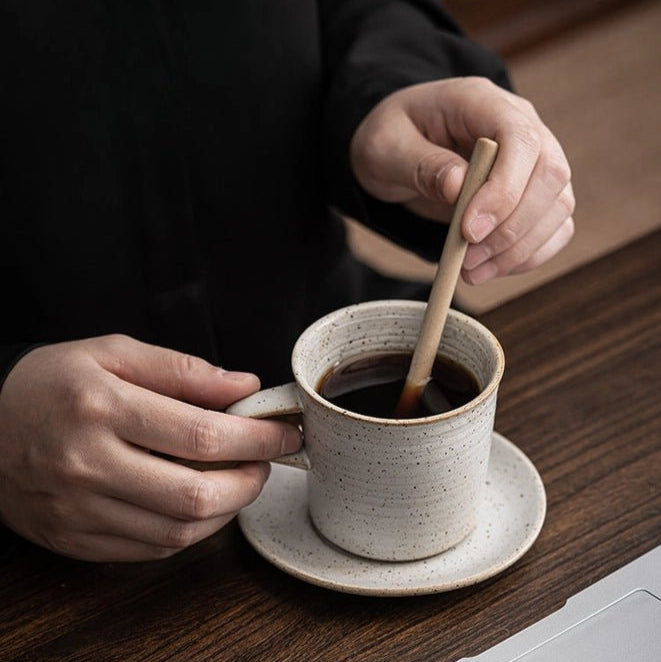 Japandi Coffee Mug Gold Black Ember Collective