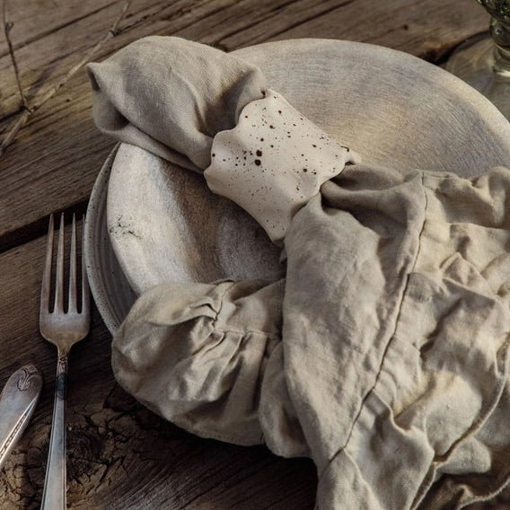 Lua Napkin Ring - stoneware napkin ring - Ember Collective
