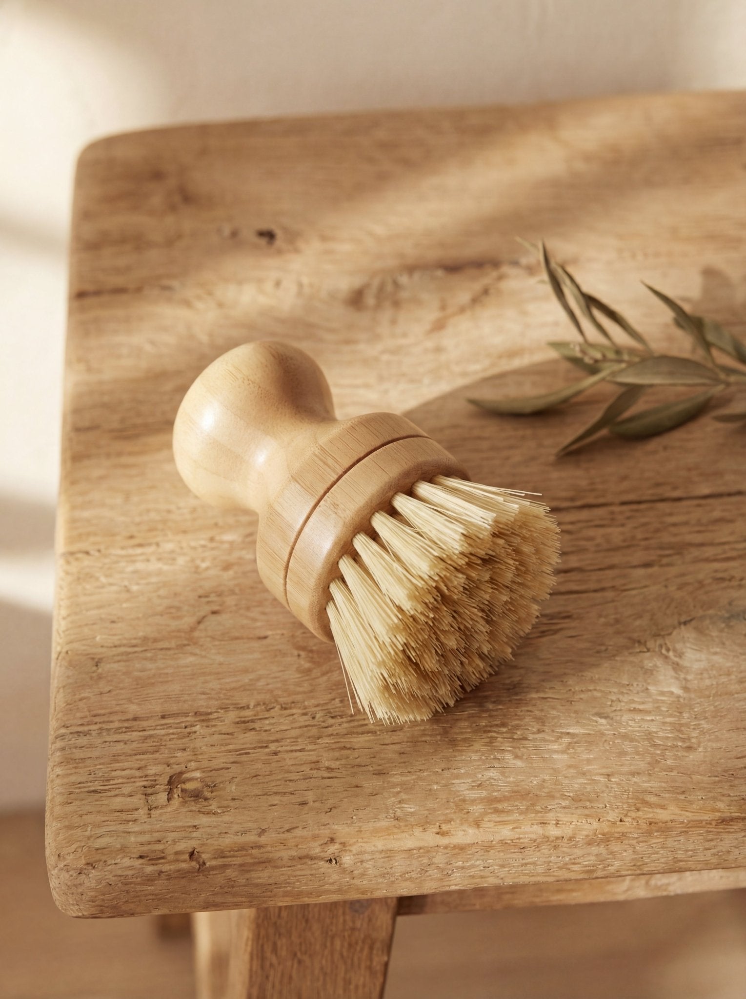 Natural Bamboo Pot & Dish Brush with Replaceable Head Ember Collective