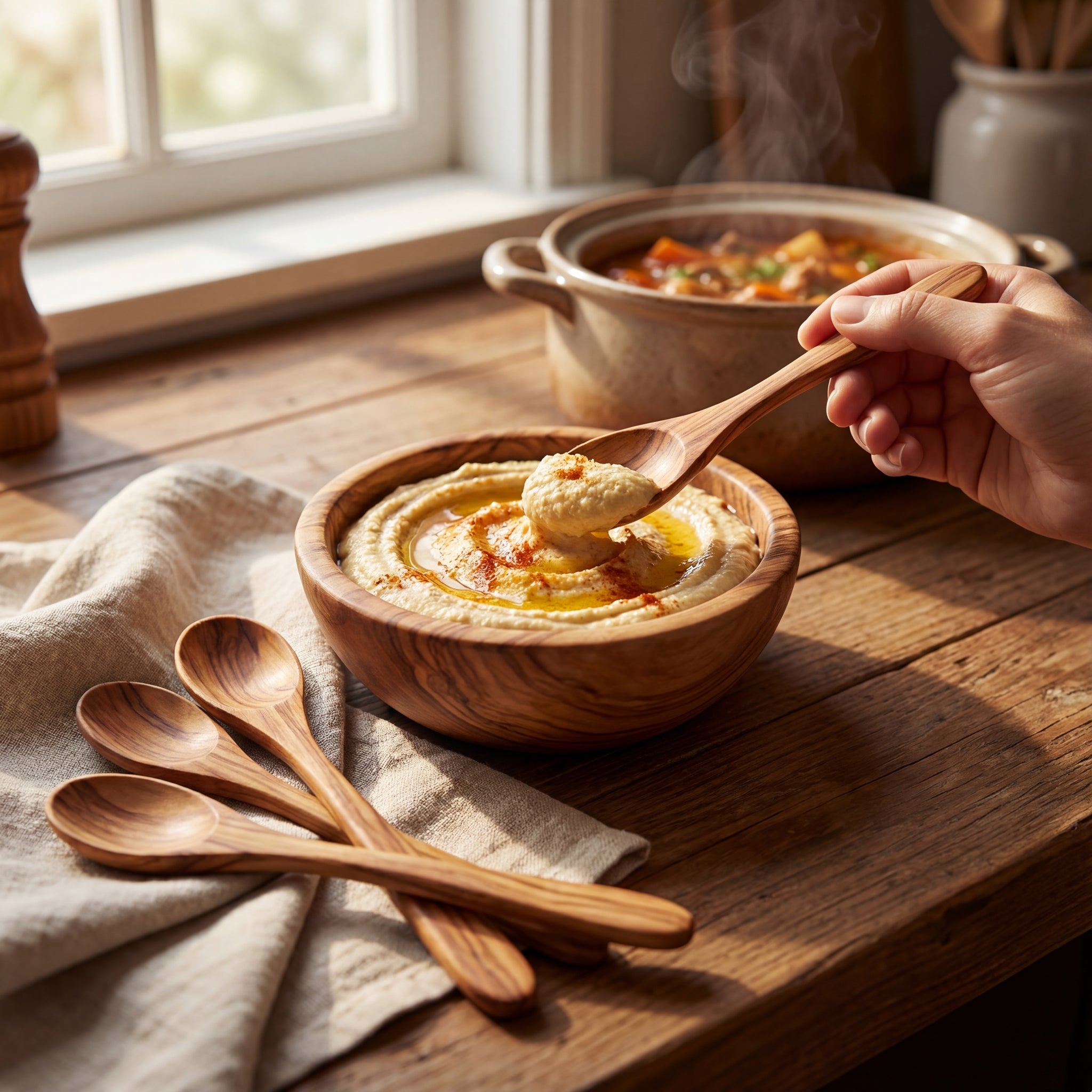 Olive Wood Spoon Set Ember Collective