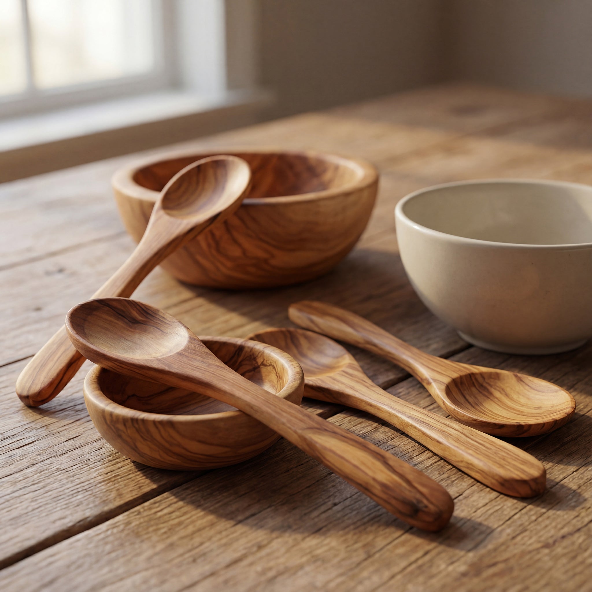 Olive Wood Spoon Set Ember Collective