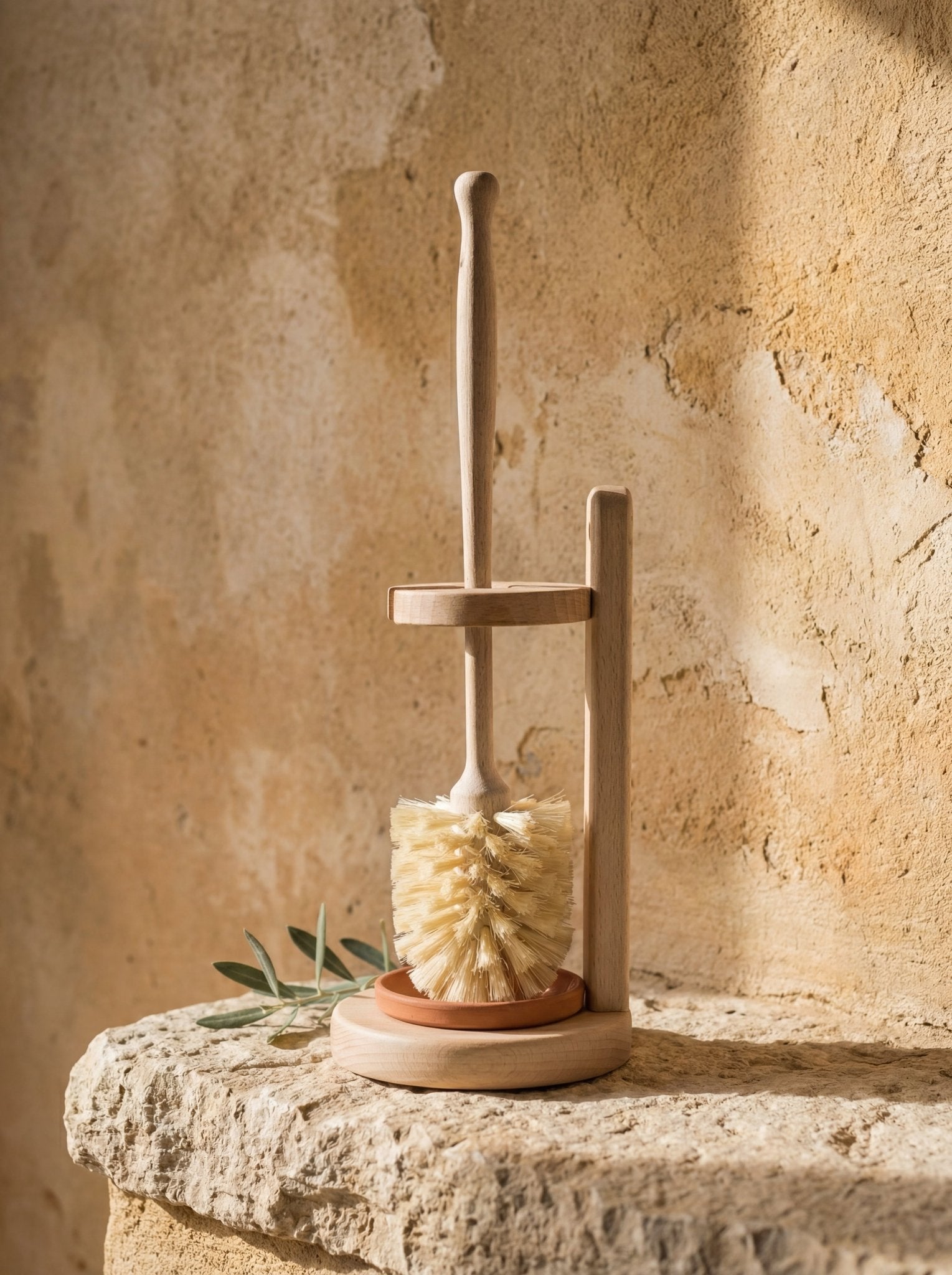 Plastic - Free Toilet Brush – Natural Sisal Bristle (Brush & Stand) Ember Collective