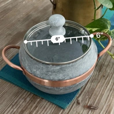 Soapstone Cookware Round Pot 1.25 Liters Ember Collective