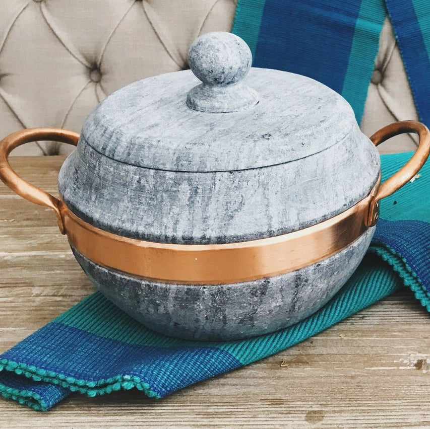 Soapstone Cookware Round Pot 1.25 Liters Ember Collective