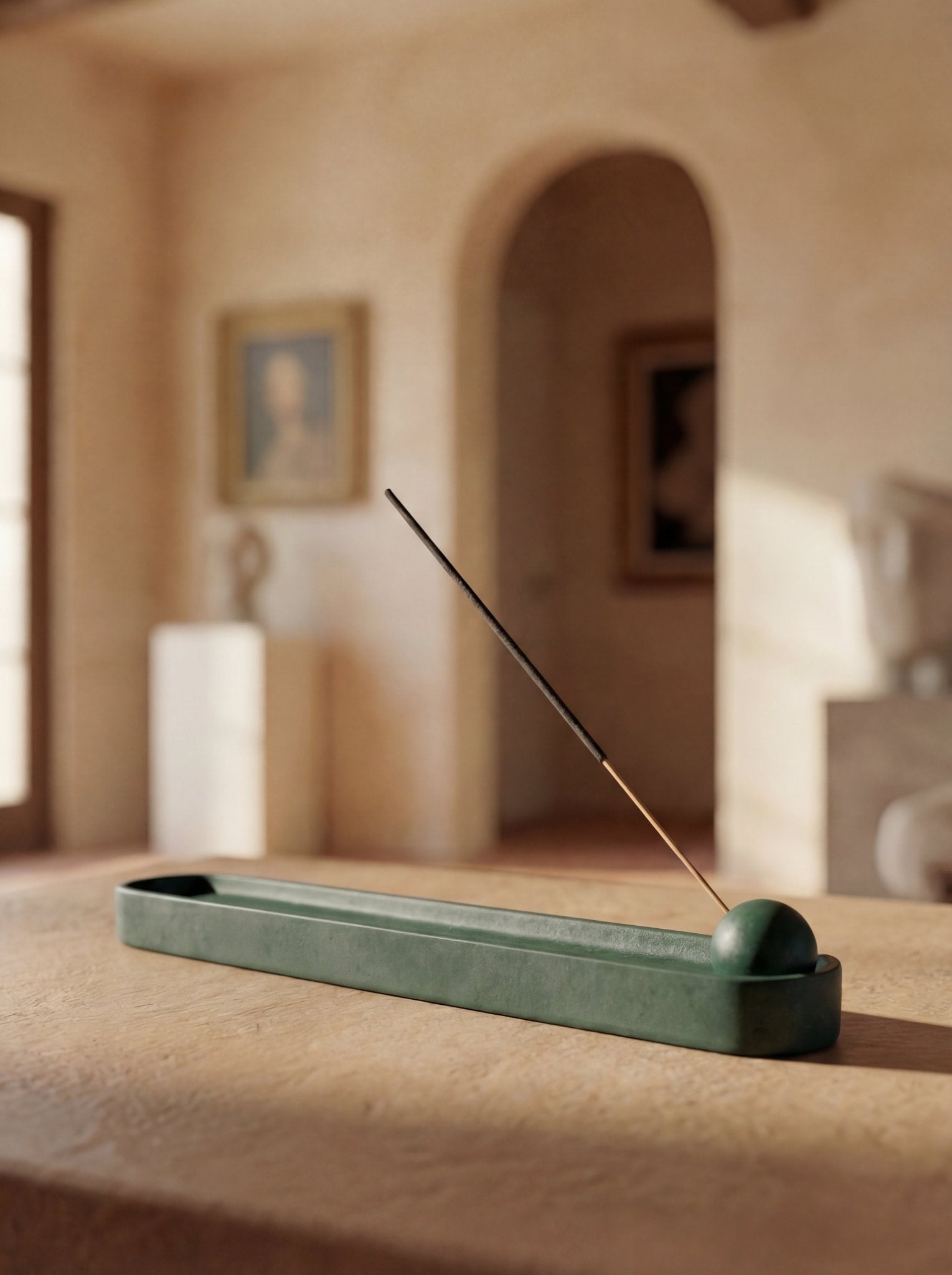 Sphere Incense Holder Forest Green Ember Collective