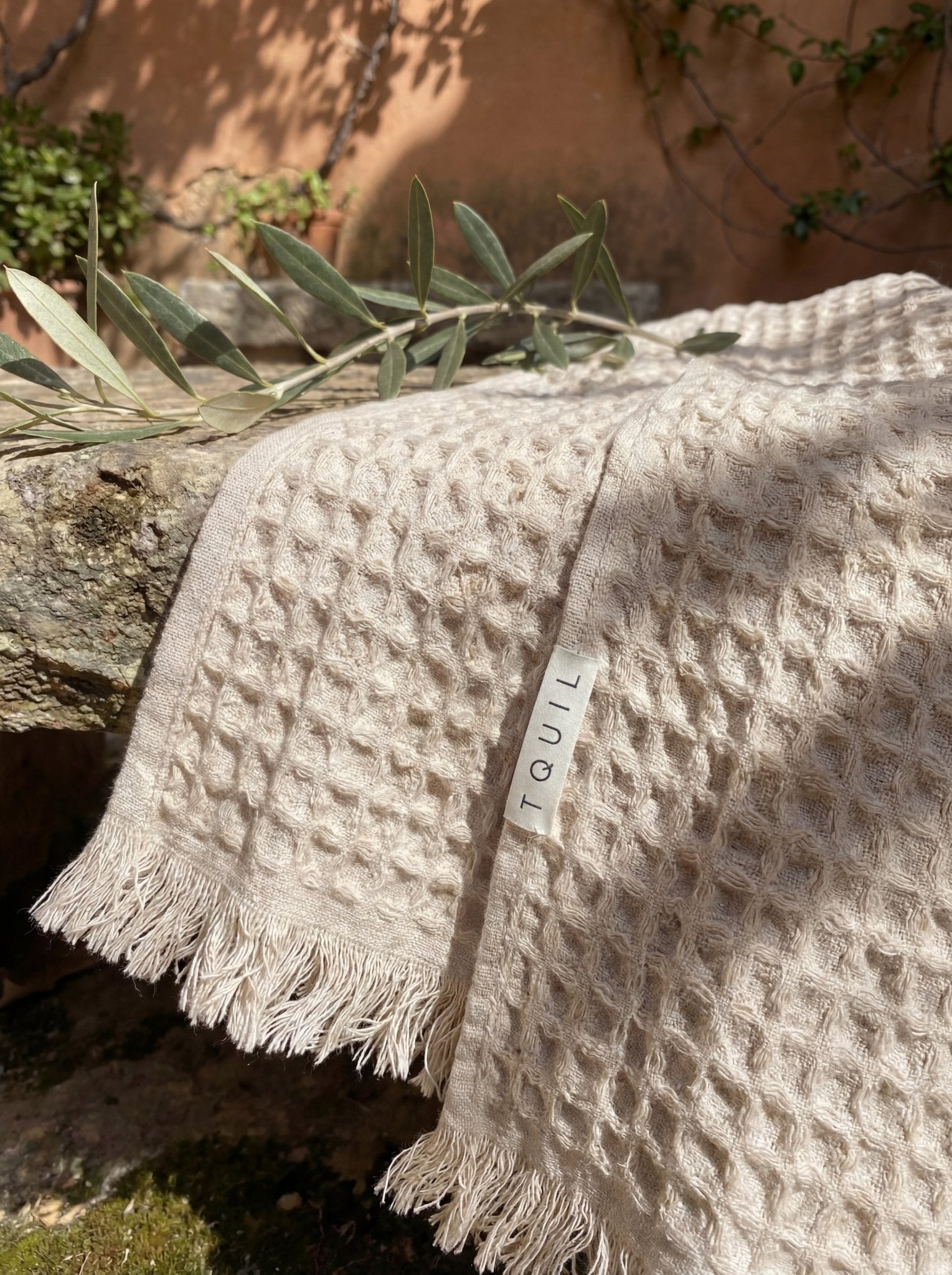 Waffle Soft 100% Cotton Hand Towel Sand Ember Collective