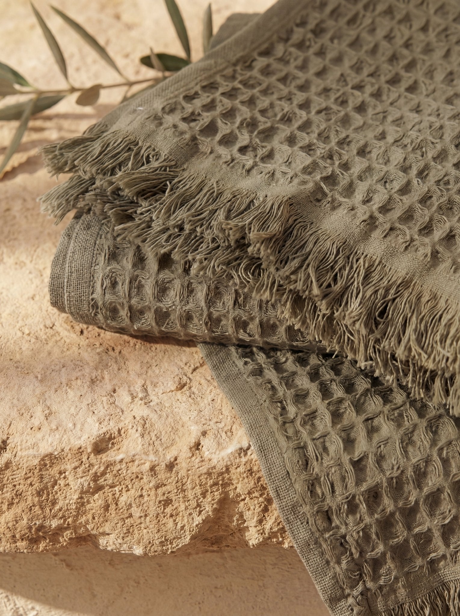 Waffle Soft 100% Cotton Hand Towel Sand Ember Collective