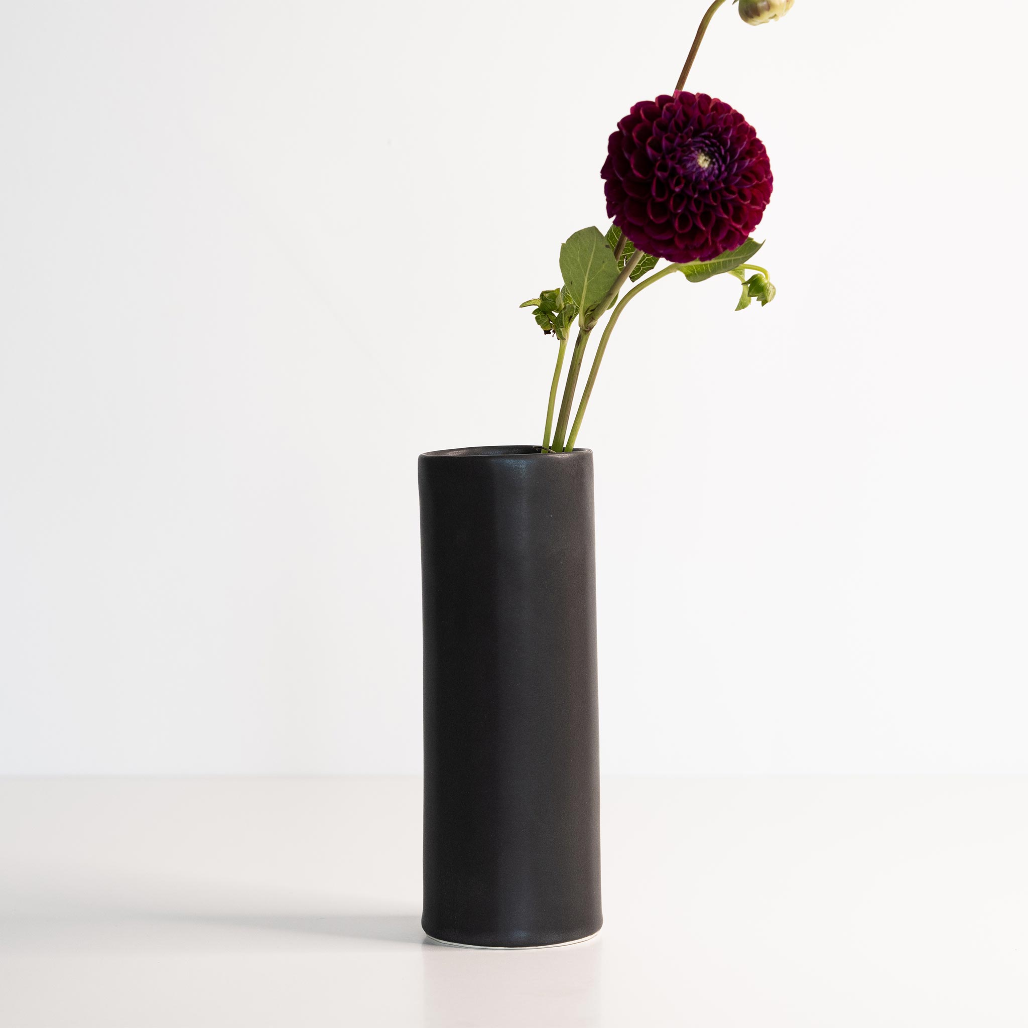 Bloom Vase - Handmade Porcelain Flower Vase Mica Black Ember Collective
