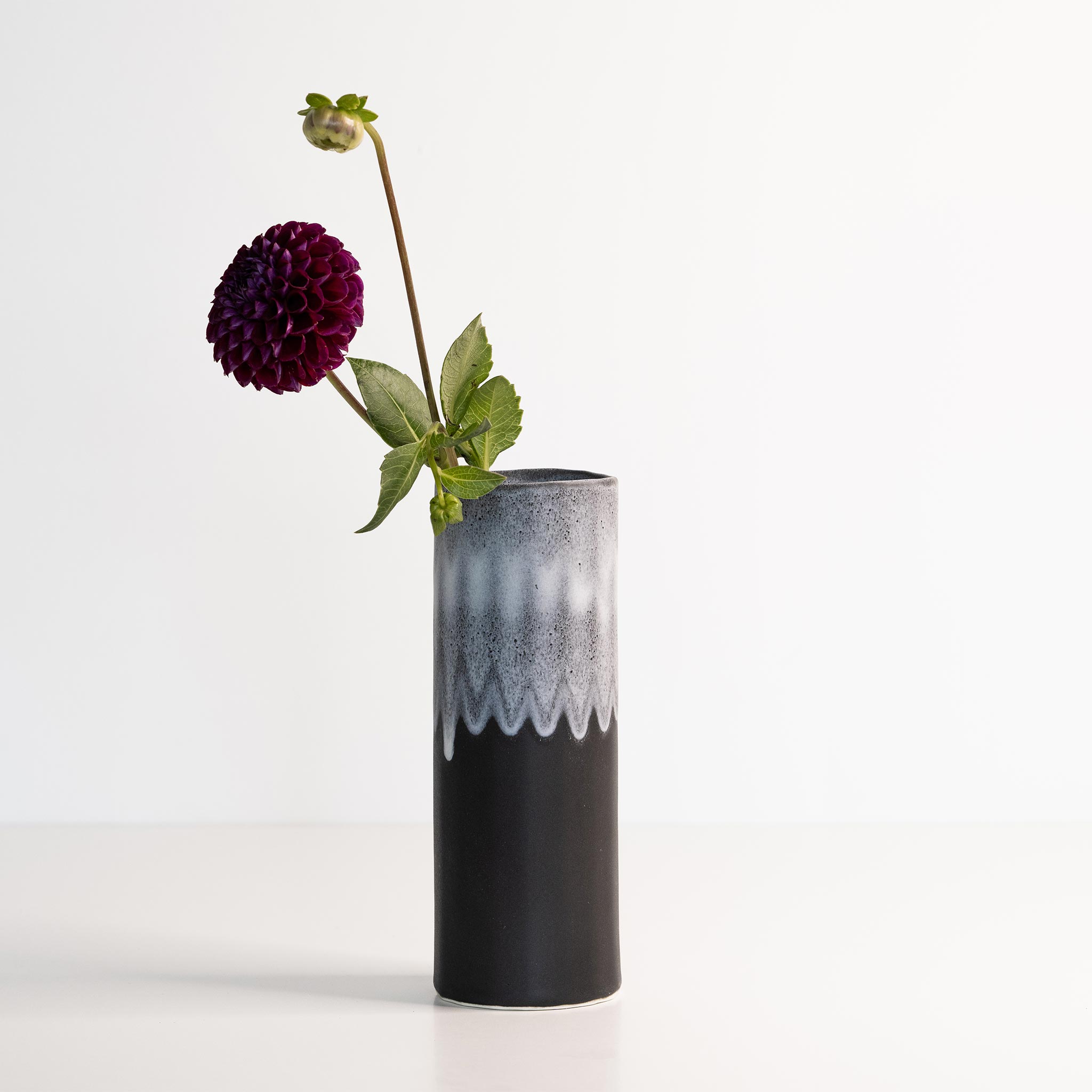 Bloom Vase - Handmade Porcelain Flower Vase Night Snow The Bright Angle