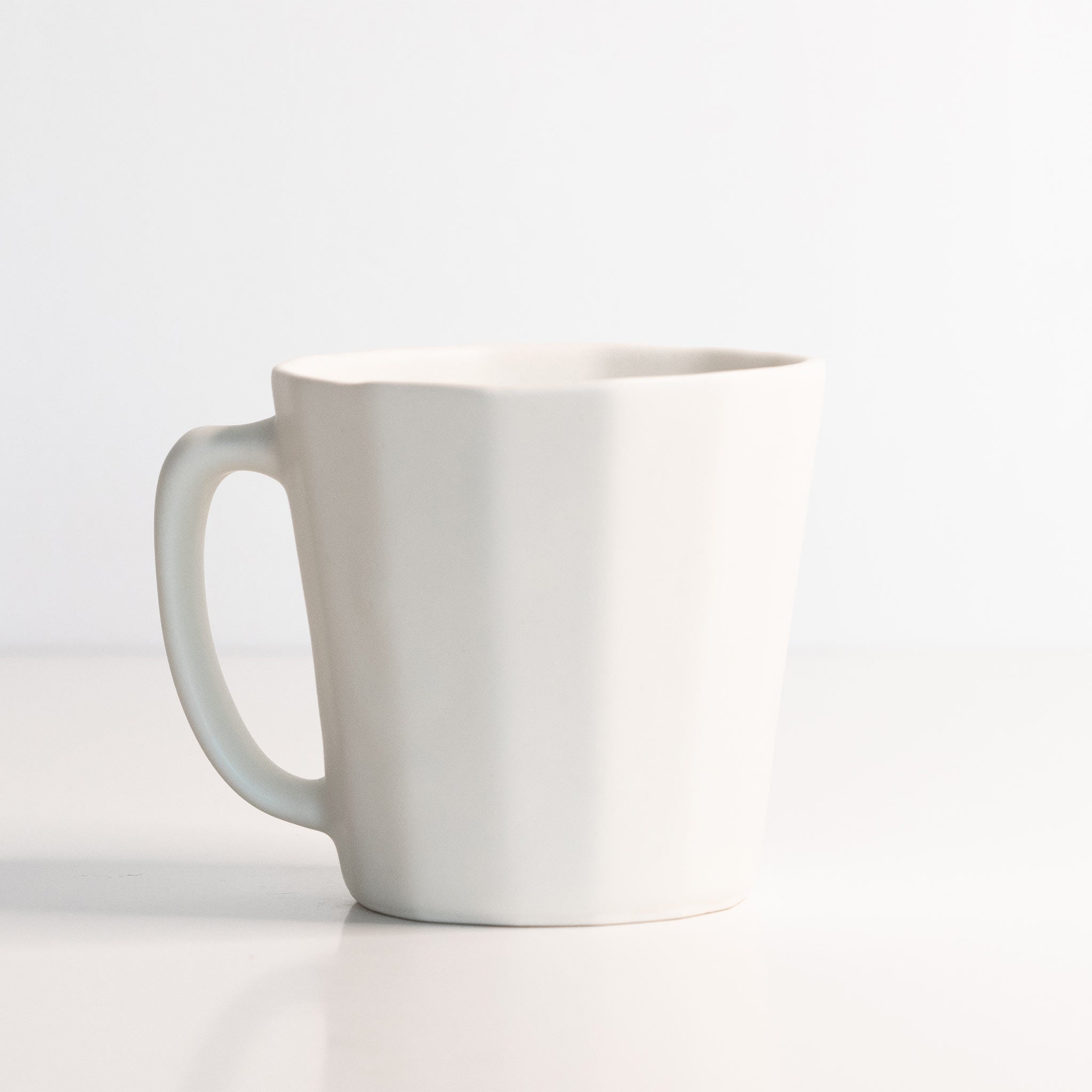 Monday Mug - Handmade Porcelain Coffee Cup Silk White Ember Collective