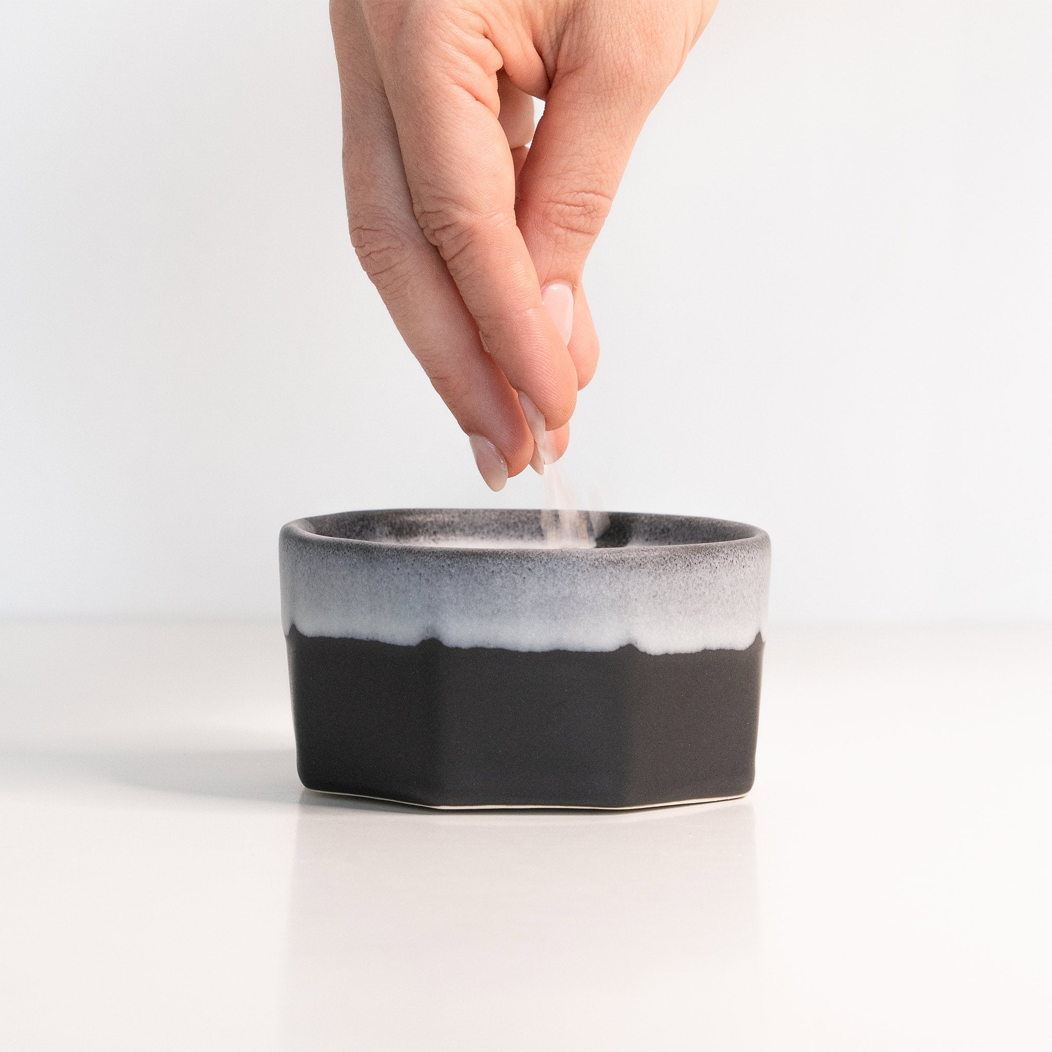 Porcelain Salt Cellar Night Snow Ember Collective