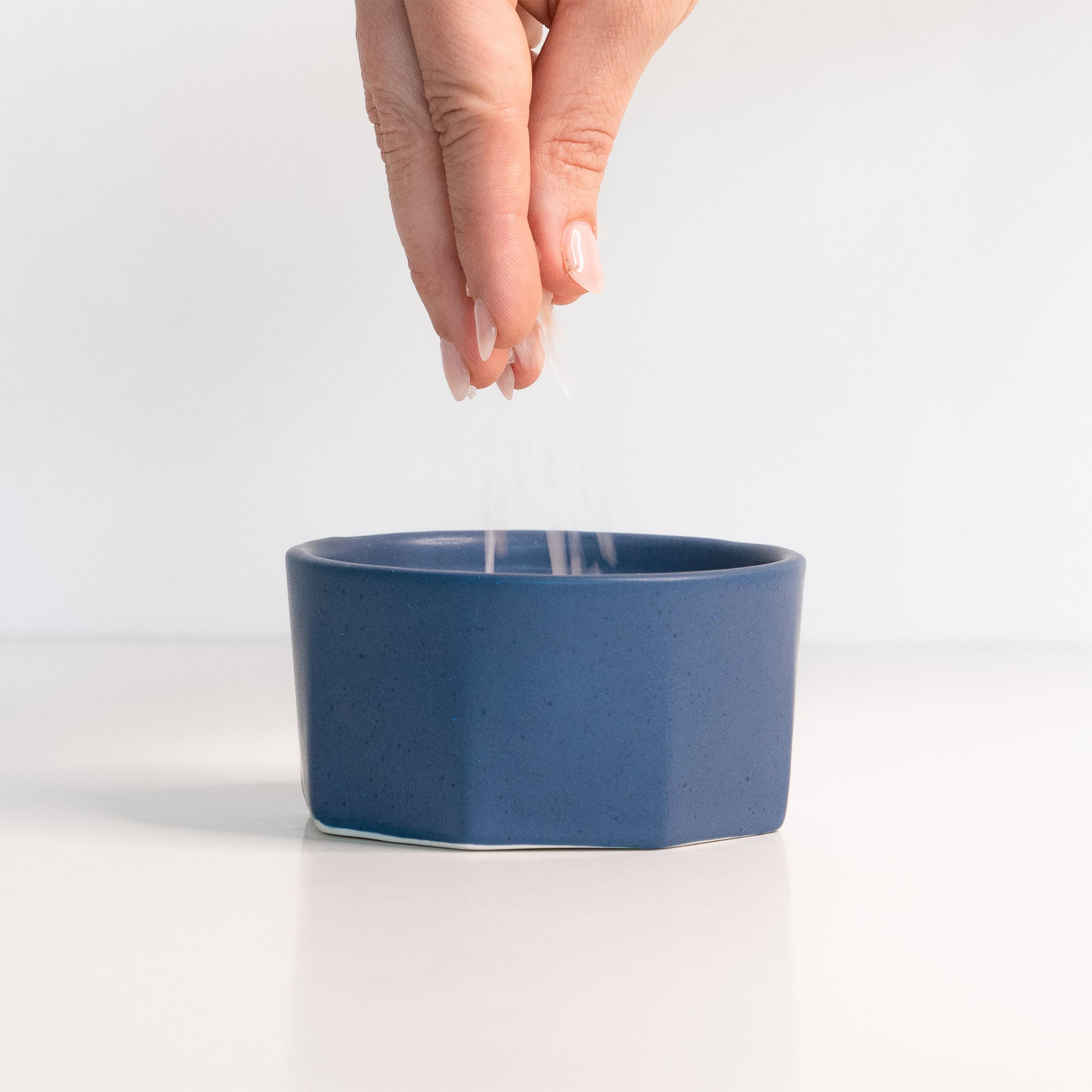 Porcelain Salt Cellar Pisgah Blue Ember Collective