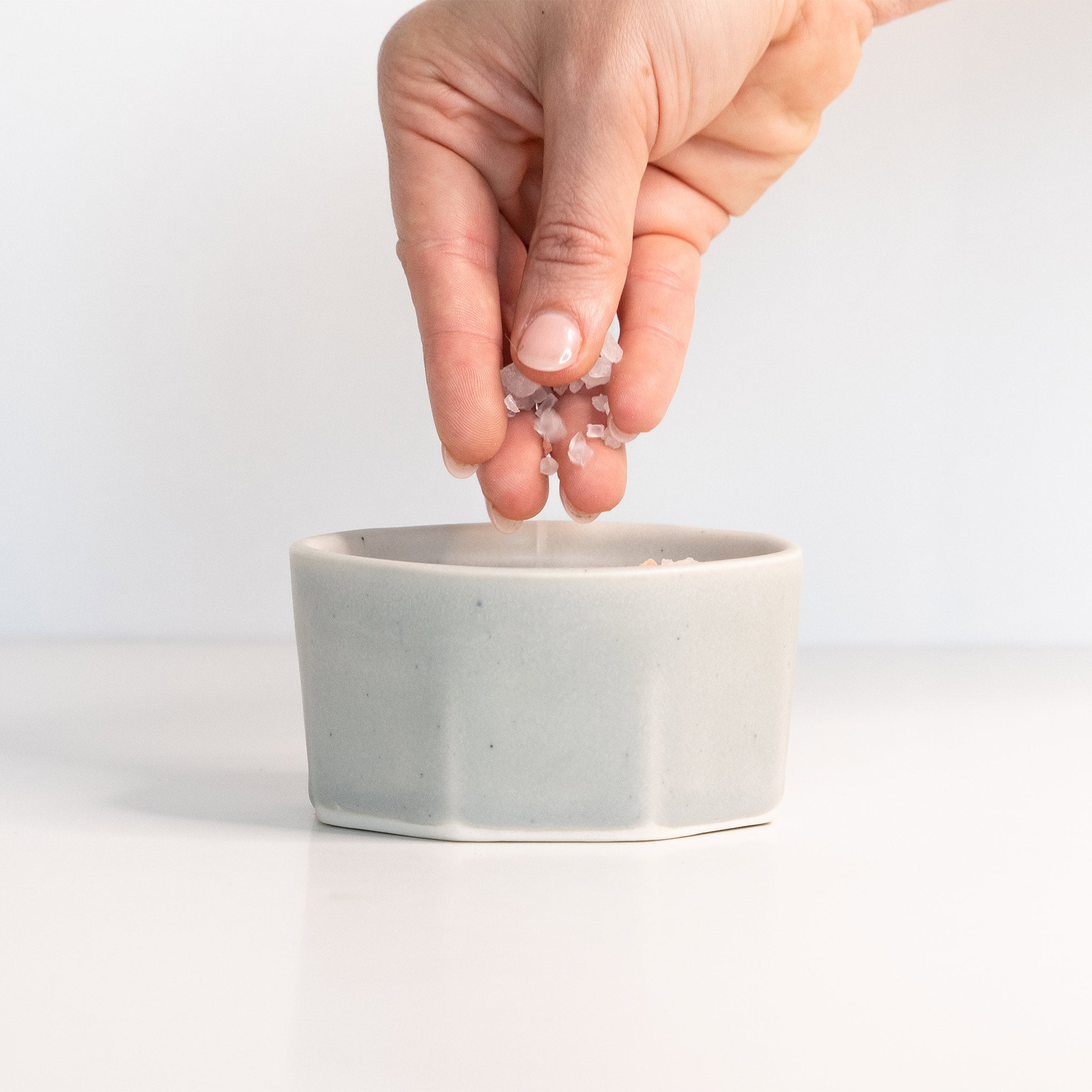 Porcelain Salt Cellar Smoke Grey Ember Collective