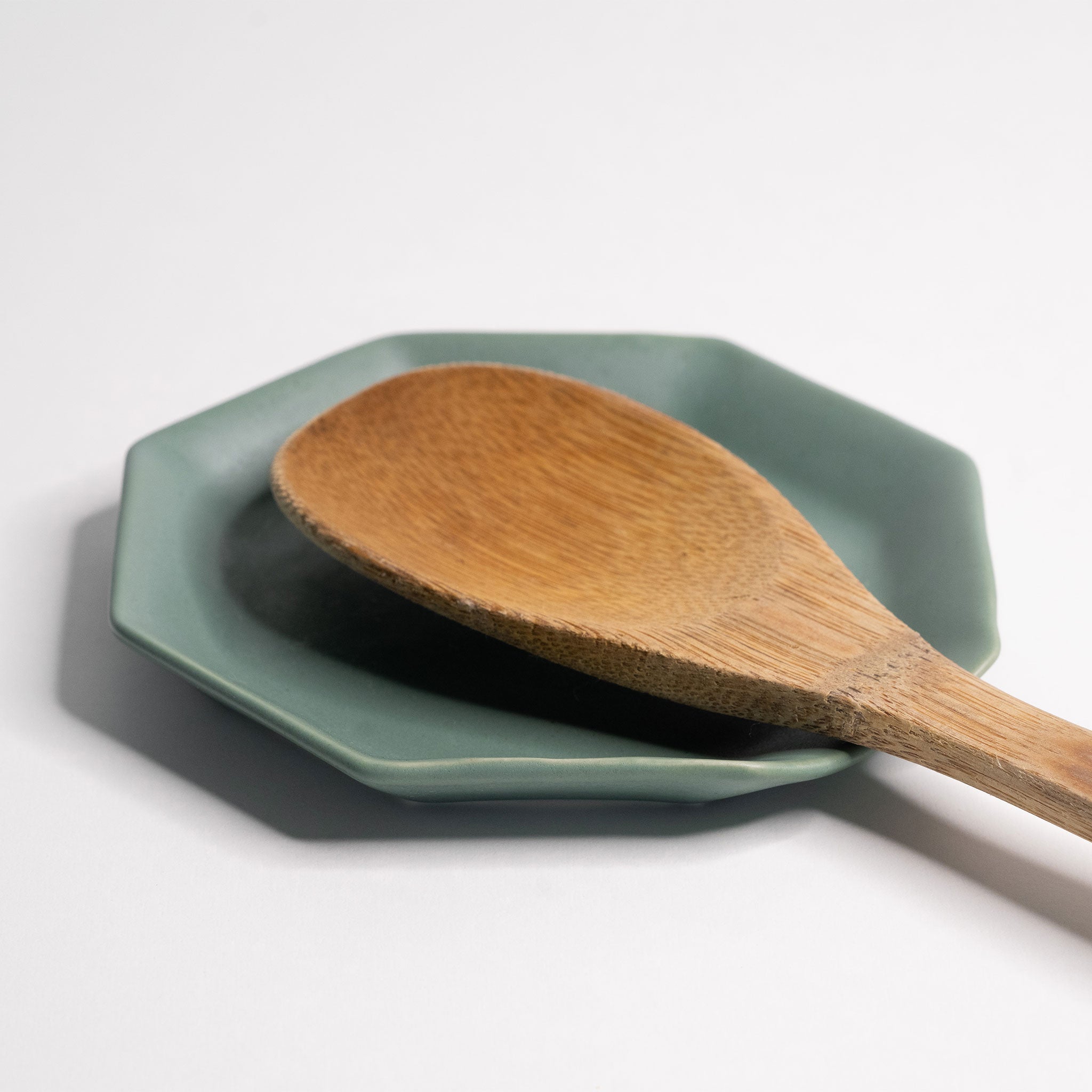 Handmade Porcelain Spoon Rest Rosemary Green Ember Collective