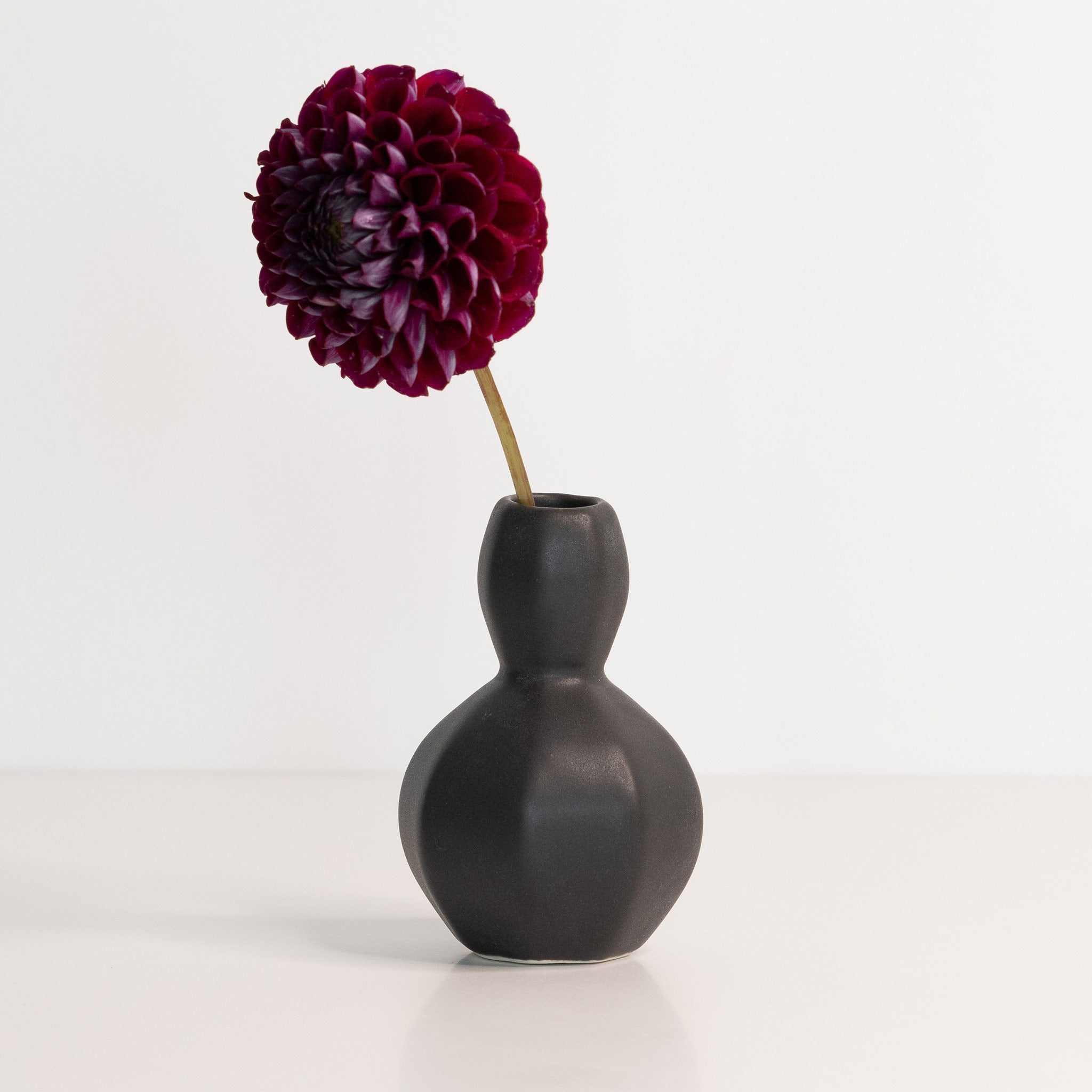Porcelain Sprout Bud Vase Mica Black Ember Collective