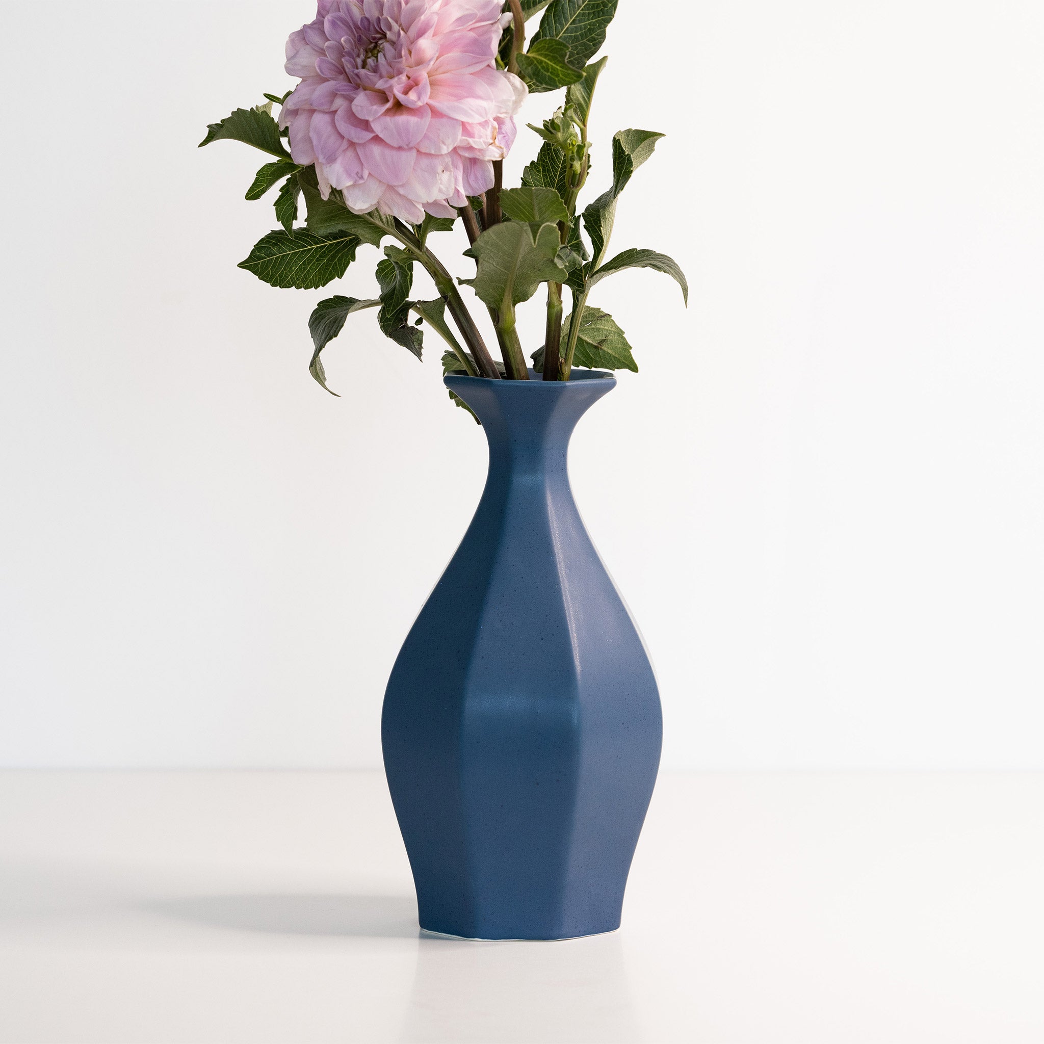 Porcelain Table Flower Vase Pisgah Blue Ember Collective