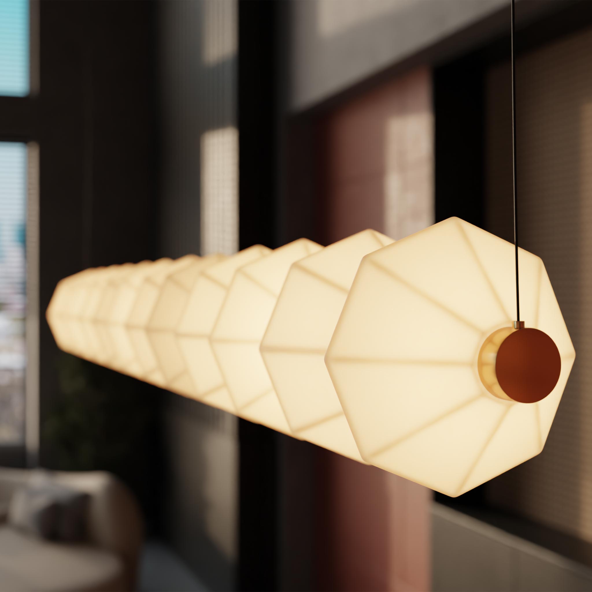 Abacus Porcelain Suspension Light Ember Collective
