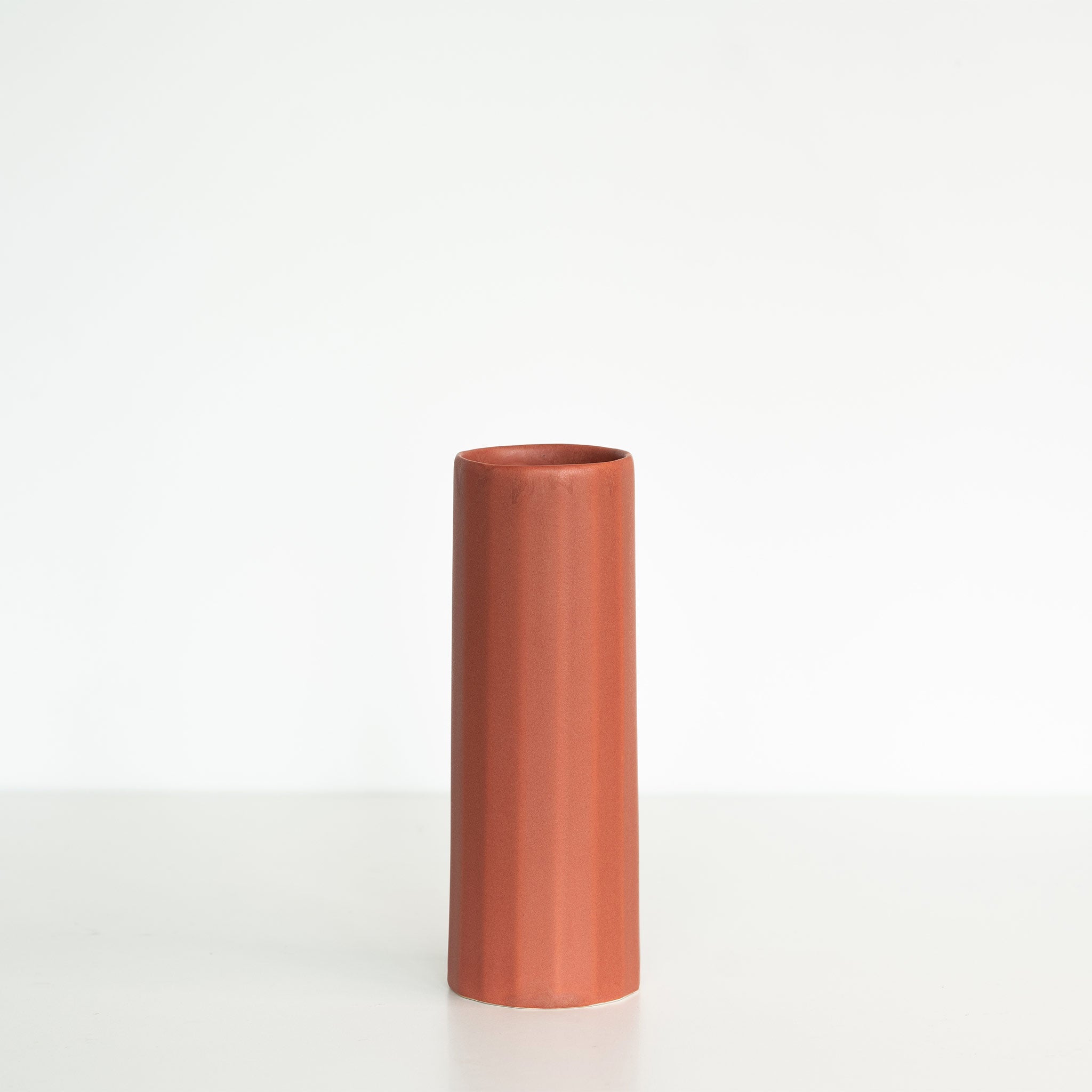 Bloom Vase - Handmade Porcelain Flower Vase Terracotta Red The Bright Angle