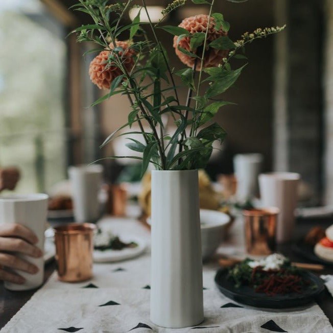 Bloom Vase - Handmade Porcelain Flower Vase Pisgah Blue Ember Collective