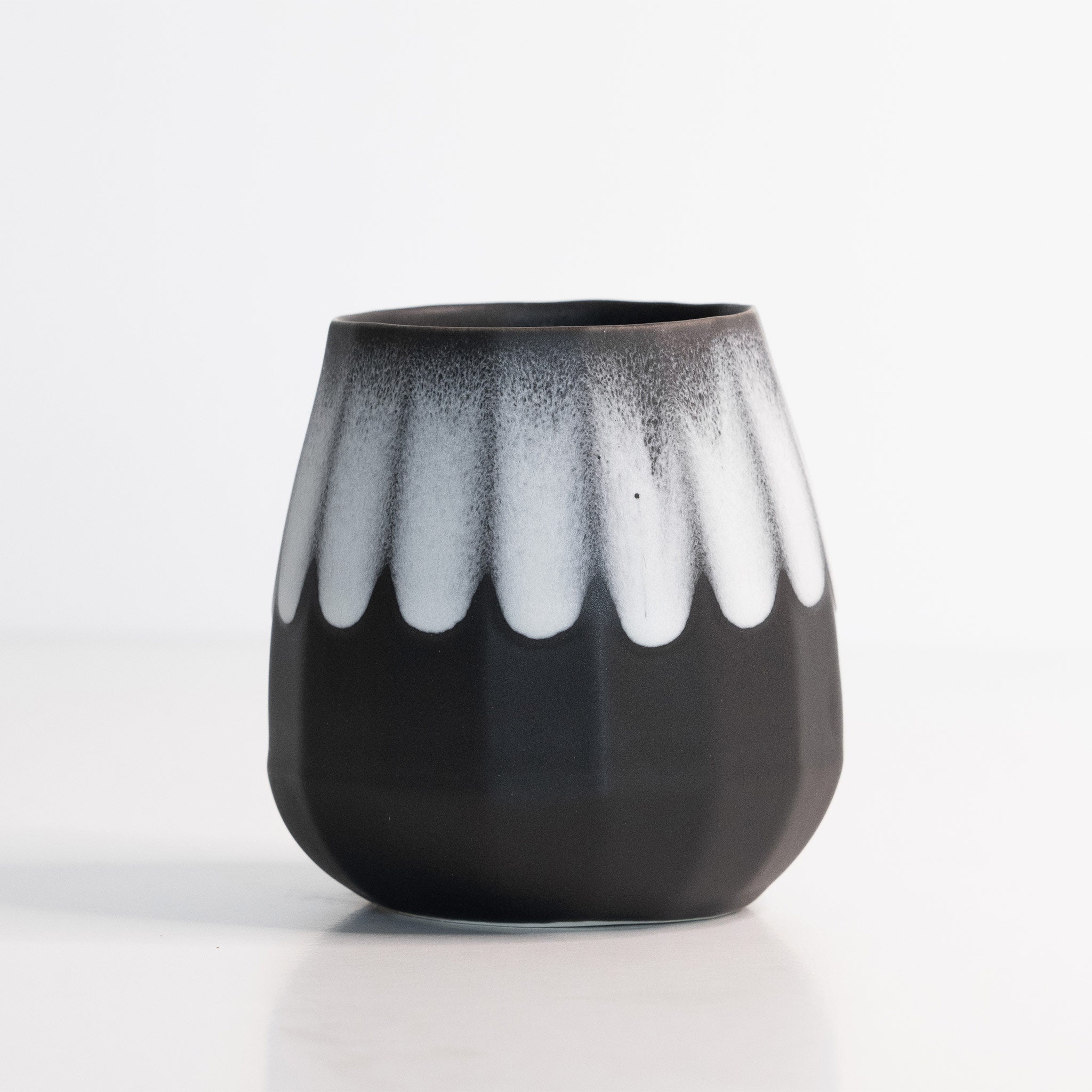 Ceramic Stemless Wine Glass Night Snow Ember Collective