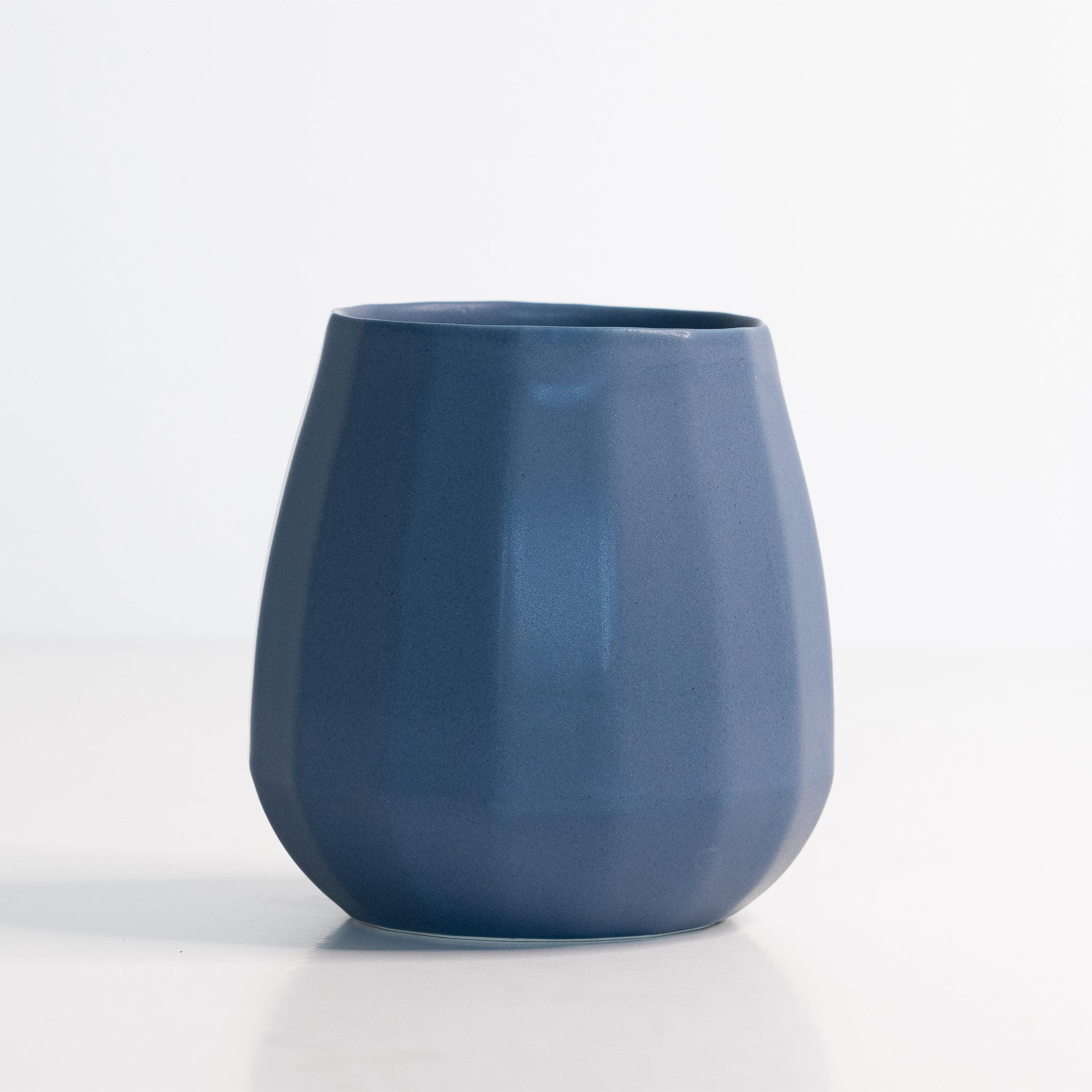 Ceramic Stemless Wine Glass Pisgah Blue Ember Collective
