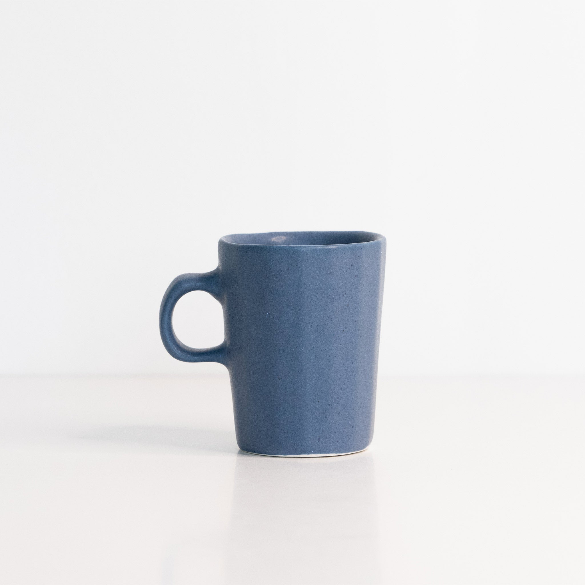 Handmade Porcelain Doubleshot Espresso Cup Pisgah Blue Ember Collective