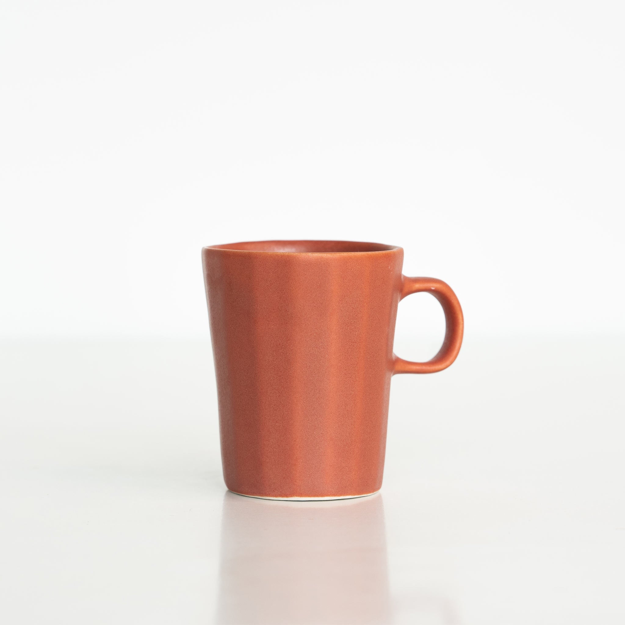 Handmade Porcelain Doubleshot Espresso Cup Terracotta Red Ember Collective