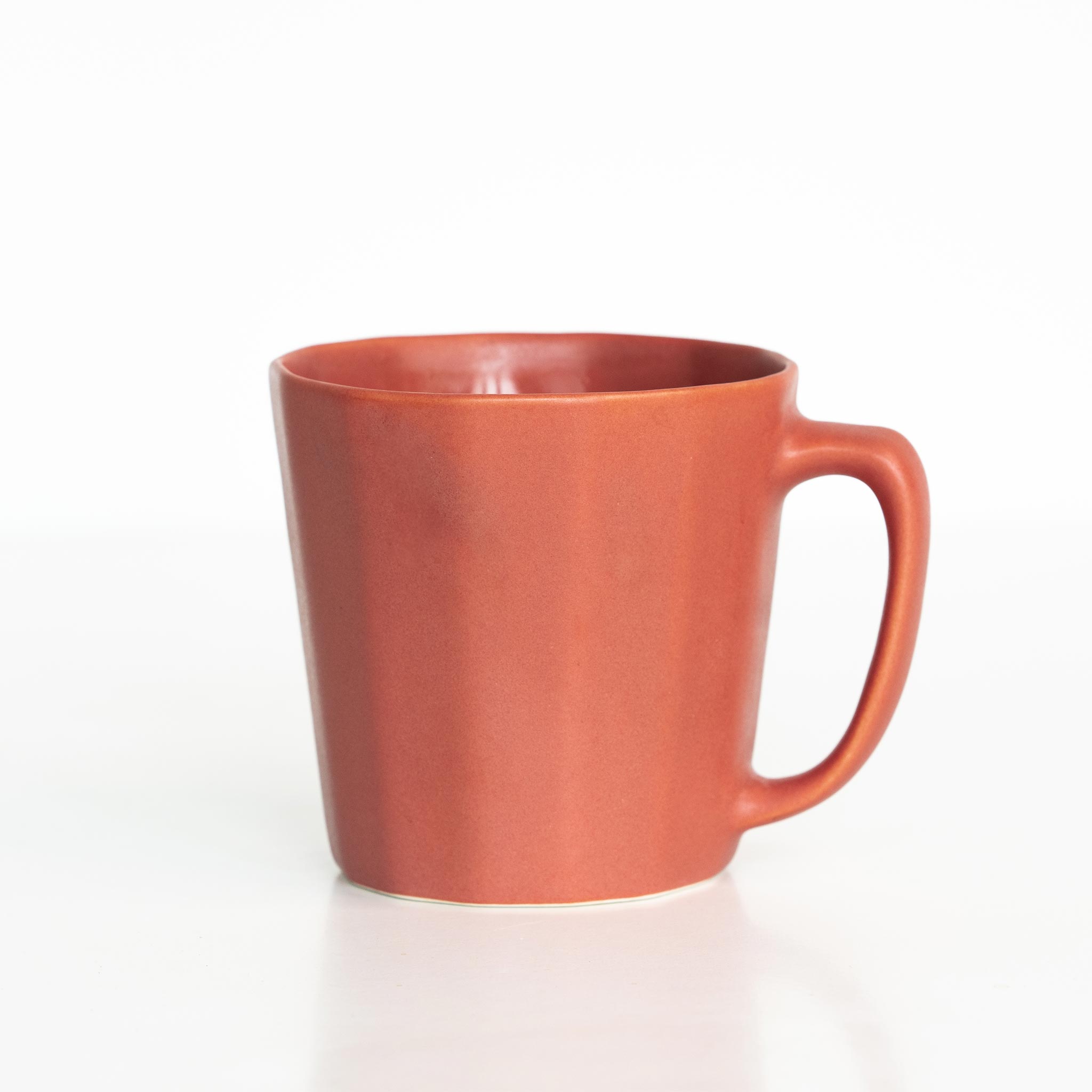 Monday Mug - Handmade Porcelain Coffee Cup Terracotta Red Ember Collective