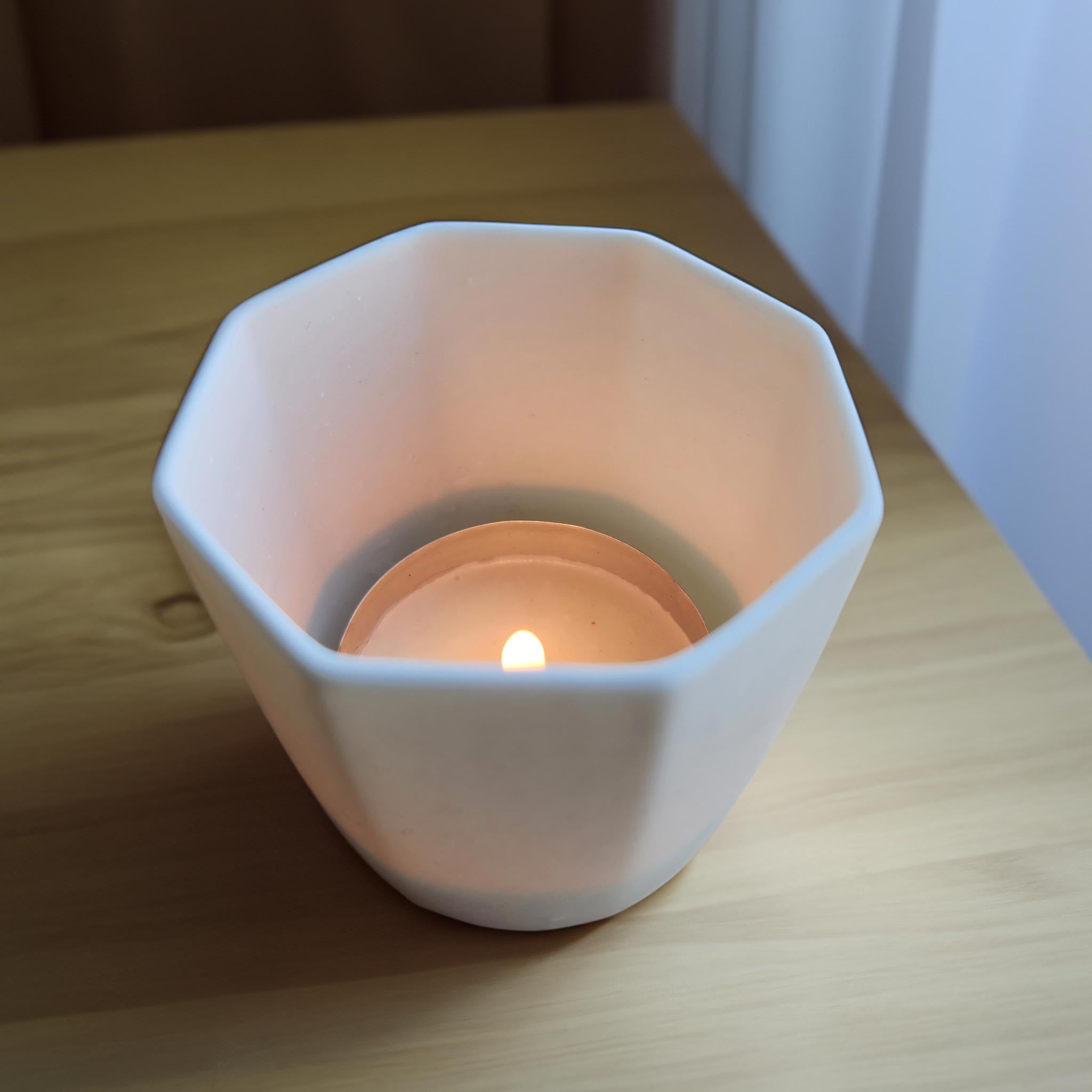 Translucent Porcelain Tea Light Holder Ember Collective