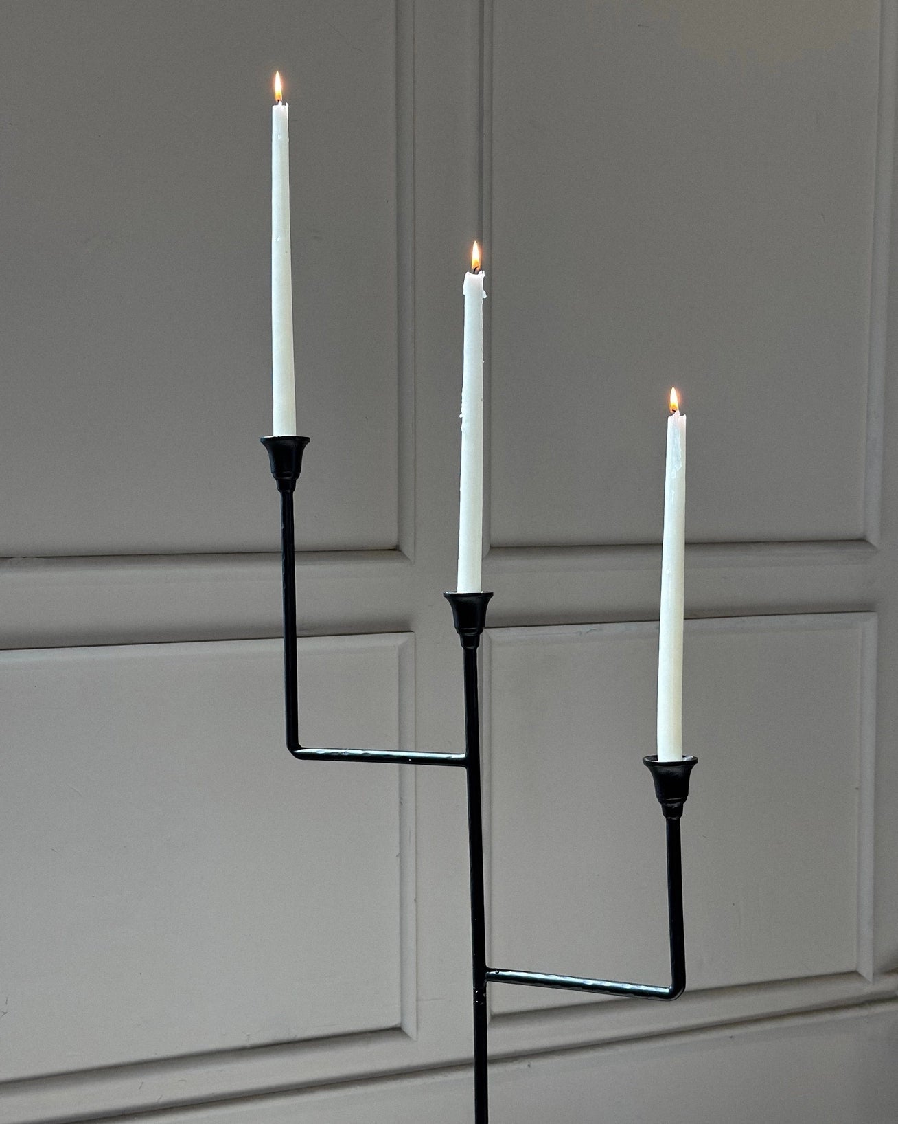 Bardot Hammered Iron Floor Candelabra Ember Collective