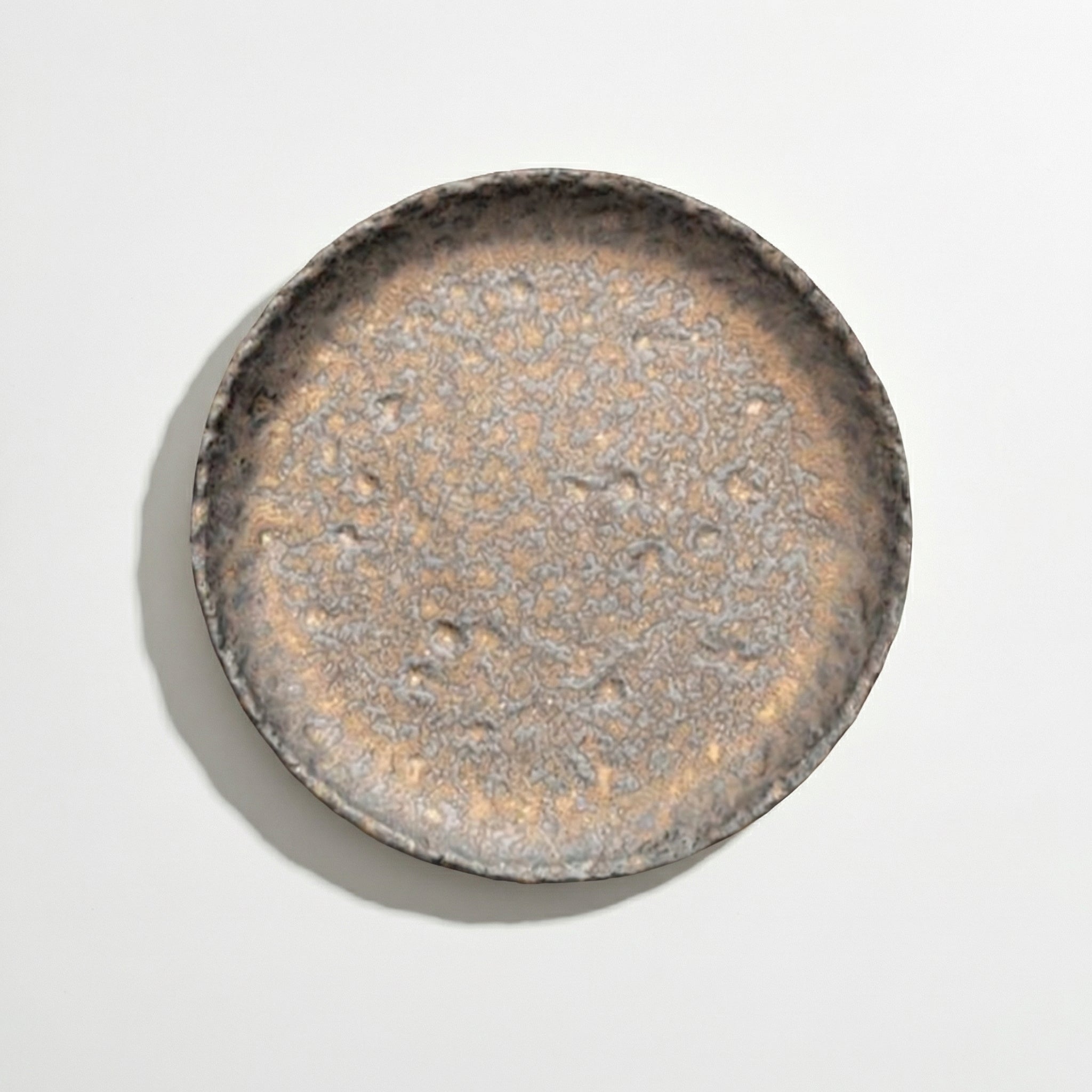 Ceramic Metallic Glaze Plate Medium Ember Collective