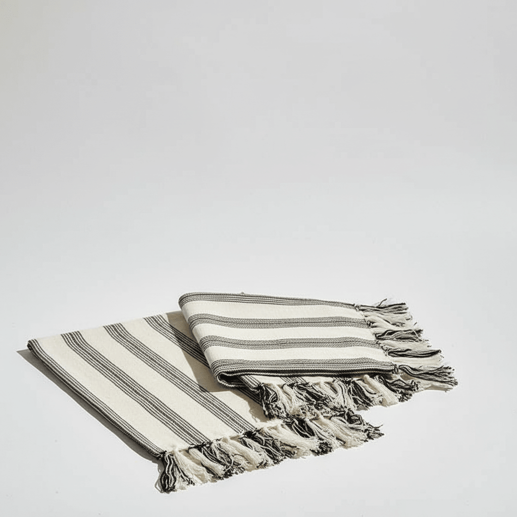 French Stripe Hammam Hand Towels 2pc Ember Collective
