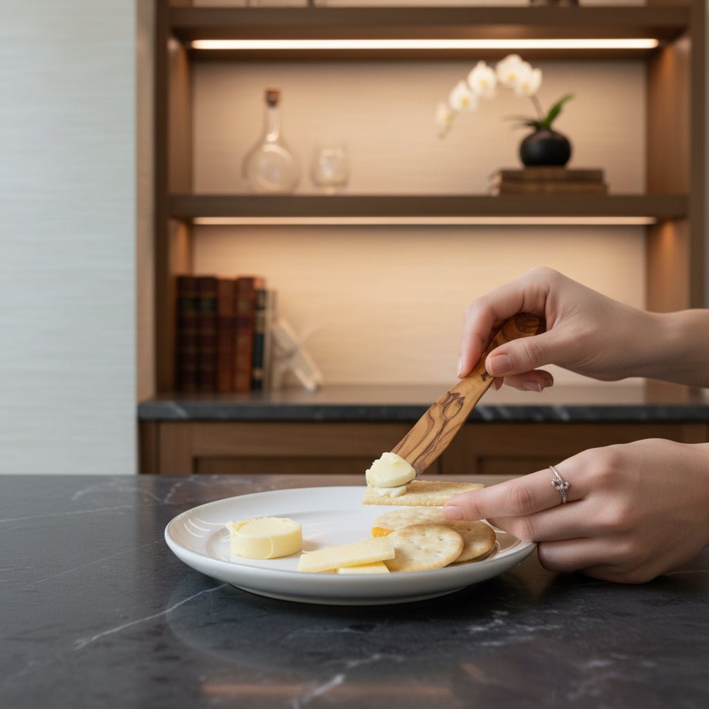 Olive Wood Butter Spreader Ember Collective