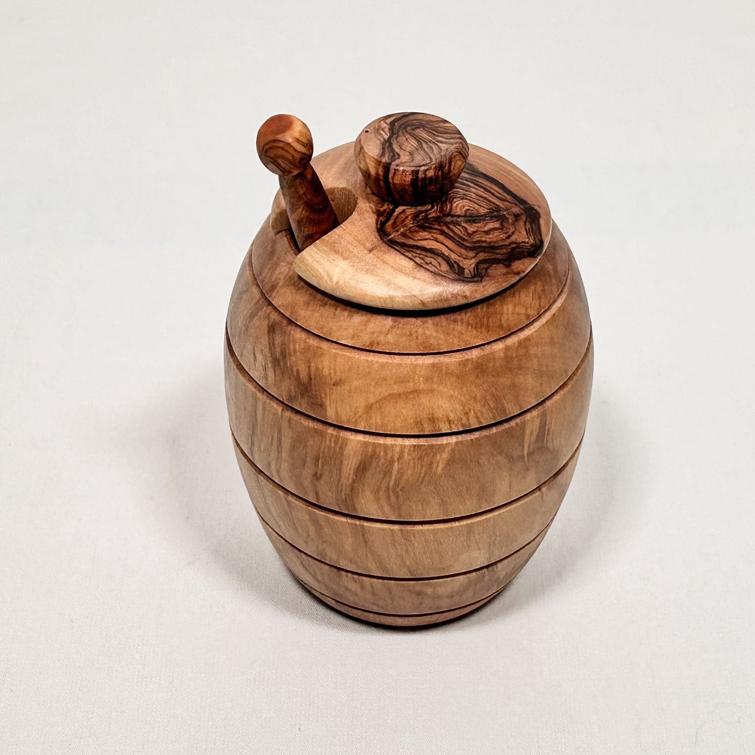 Olive Wood Honey Jar Ember Collective