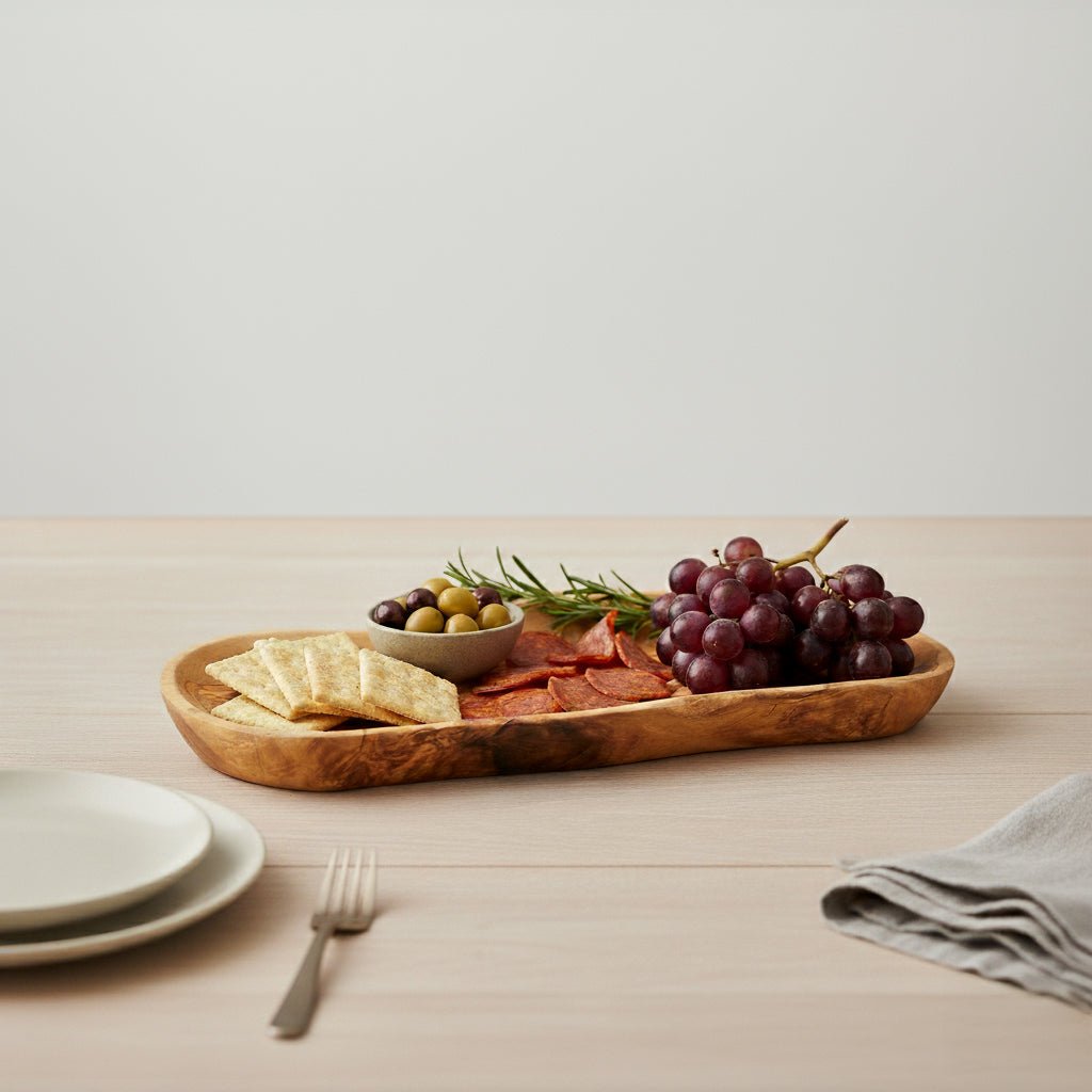 Olive Wood Serving Plate Single Ember Collective