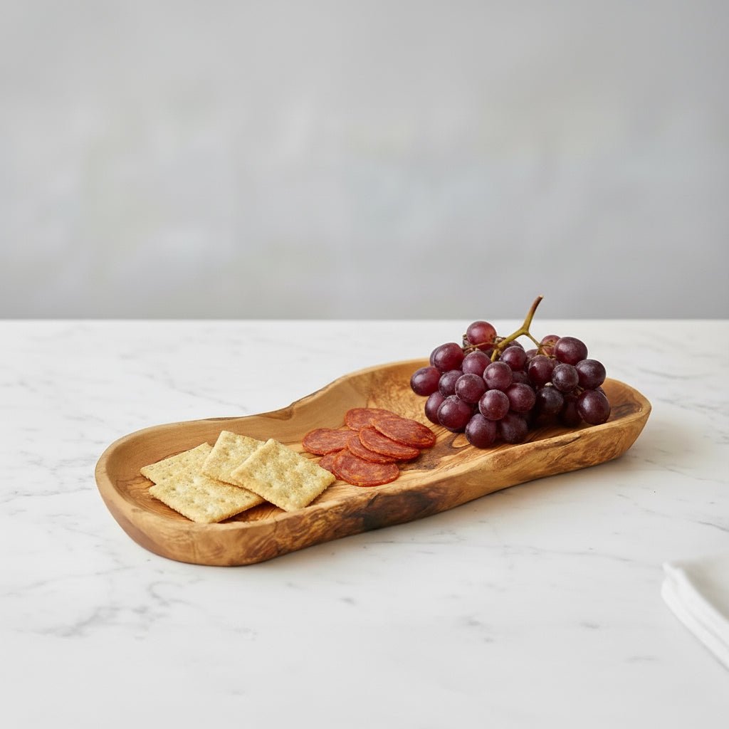 Olive Wood Serving Plate Single Ember Collective